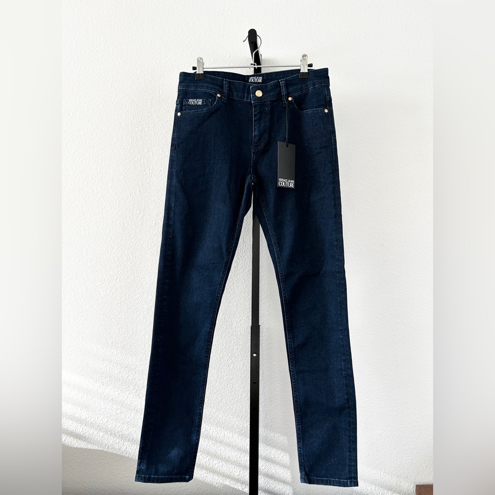 Versace Jeans Couture Skinny Jeans in Dark Wash, Size 28 & 29, New with Tag